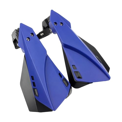 Protège-mains moto bleu idéal pour les sorties enduro en Yamaha EXC