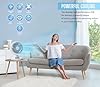 PureMate 8-Inch Air Circulator Fan with Oscillation, 3 Speeds Setting and Timer, LED Display & Remote Control, Perfect for Desks, Bedrooms & Offices