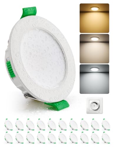 HOMEOW Faretti Led da Incasso per Cartongesso Dimmerabili 4W, Diametro