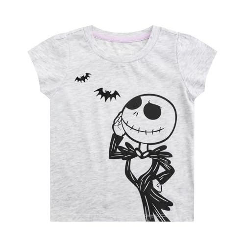 Image of Disney Nightmare Before Christmas Jack Skellington Girls Short Sleeve T-Shirt and Skirt Set for Toddler and Big Kids