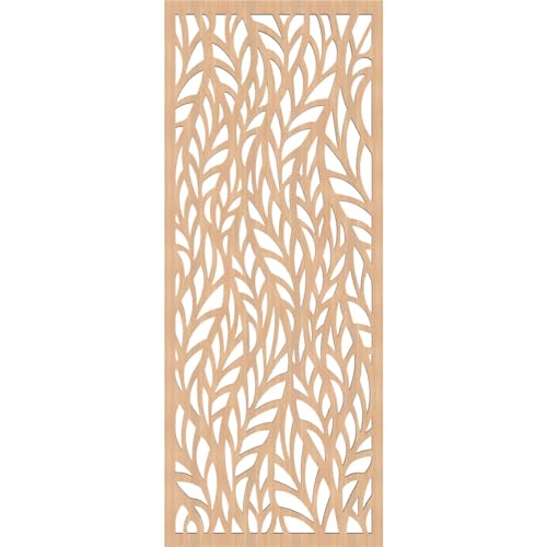 Image of Ortonville Decorative Pierced Fretwork Wood Wall Panels, 15 3 /8 inchW x 39 3 /8 inchH x 3 /8 inchT, Hickory