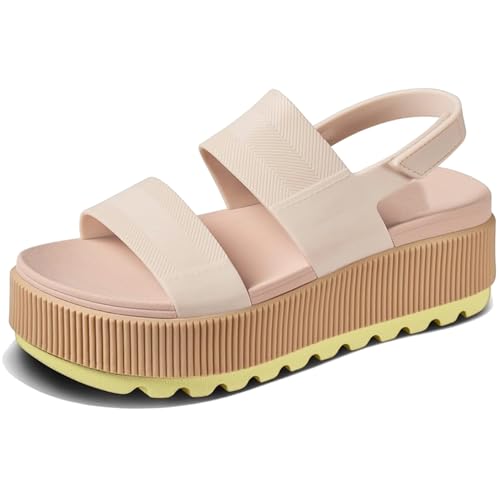 xhuoqdk Women's Comfortable Platform Sandals Casual Non Slip Fashion Popular Thick Soled Sandals Indoor Outdoor Casual Shoes Summer 2025(Apricot-42)