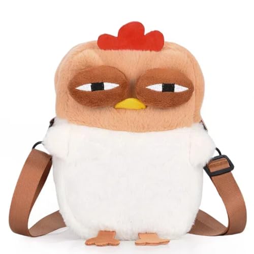 Cute Chick Purse for Girls, Mini Novelty Plush Purse, Funny Anime Crossbody Bag for Little Girl, Teen-Girls Trendy Stuff, Girl Crossbody Fluffy...