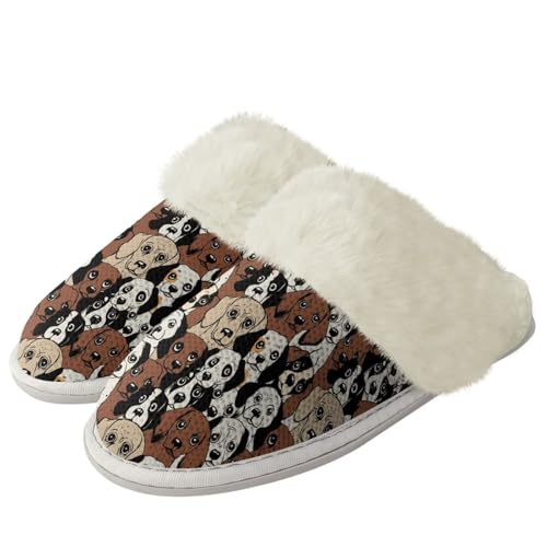 Womens Fuzzy Slippers Size 5-13 House Slippers for Women Indoor and Outdoor Non-slip Slip On Shoes - Main Image