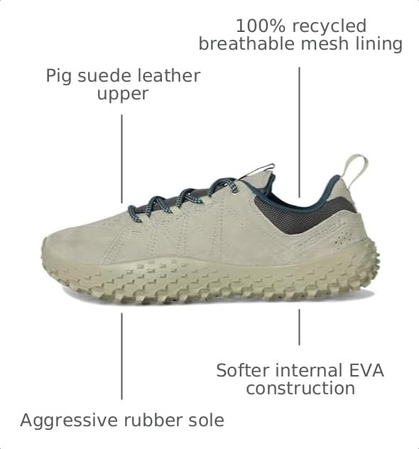 Image of Merrell Wrapt Black, Men's Trainers | Casual Shoes