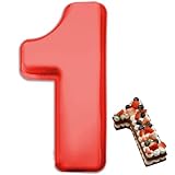 Teouuas Grande Moldes de Pastel de Silicona, Molde para Tartas con Número 1, Molde para Tartas de Números, Stampi per Torte Digitali in Silicone, para Cumpleaños de Aniversario