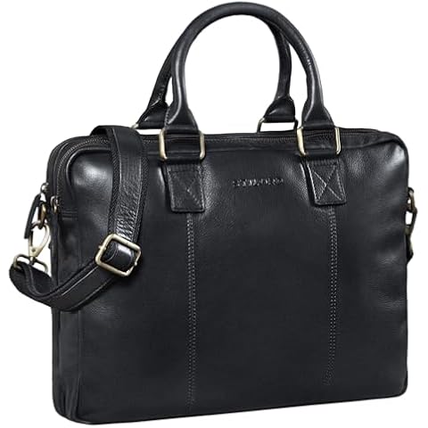 STILORD 'Zacharias' Vintage Leather Business Bag Cover