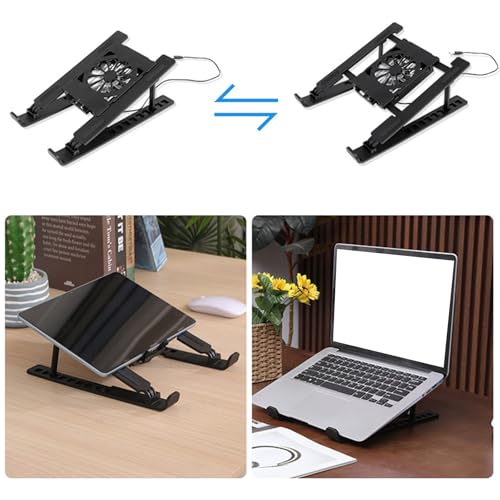 Base Ajustable para Laptop con Ventilador y Diseño Plegable miniatura 2