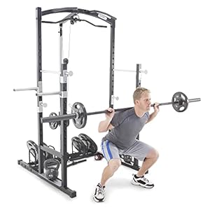 Marcy Strength Training Home Gym Cage with Pulley System for Weightlifting, Bodybuilding, Full Body Workout Equipment for Home Exercise
