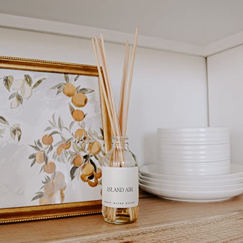 Image of Sweet Water Decor Island Air Reed Diffuser Set | Tropical Fruits, Citrus, Sugar, Exotic Mountain Greens | Long Lasting | Summer Diffuser Oil
