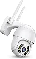 Câmera de Segurança Externa Wi-Fi PTZ IP66 com Visão Noturna Colorida, Sirene e Luz de Alerta, Áudio Bidirecional, H.265, Cartão TF 128GB