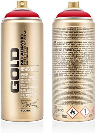 Montana Cans Montana Gold 400 Ml Color, Shock Red Spray Paint