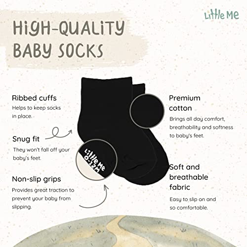 Image of Little Me 20-Pack Newborn Baby Infant & Toddler Unisex Socks, For Baby Girl or Boy, 0-12 & 12-24 Months, Assorted Size Pack