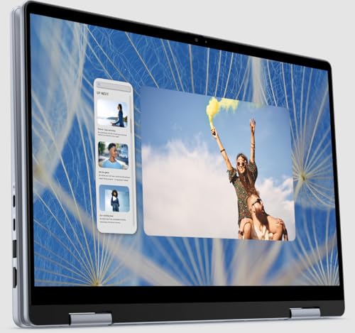 Image of Dell Inspiron 14 7445 2-in-1 Laptop, 14 inch FHD+ Touchscreen, AMD Ryzen 5 8640HS(Beats i7-1255U), 16GB DDR5 RAM, 1TB PCIe SSD, Backlit KB, FP Reader, Type-C, FHD Webcam, Win 11 Home