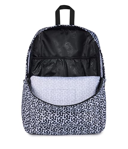 Image of JanSport SuperBreak Plus Backpack with Padded 15-inch Laptop Sleeve and Integrated Bottle Pocket - Spacious and Durable Daypack for Work and Travel, Team Colors White /Black /Black