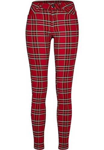 Pantalon skinny écossais femme Urban Classics tartan slim pantalon stretch à carreaux
