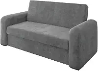 Sofá Cama Versátil 2 Lugares Veludo Selmer (CINZA)