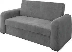 Sofá Cama Versátil 2 Lugares Veludo Selmer (CINZA)