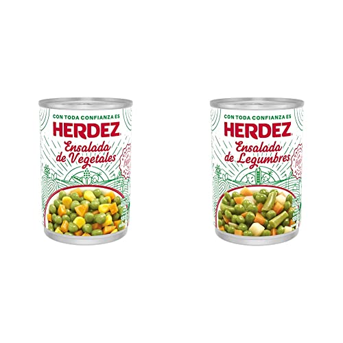 La Mejor Selección de Verduras más recomendados. 43 Herdez, Ensalada de Vegetales, 400 gramos + Ensalada de verduras, 400 gramos