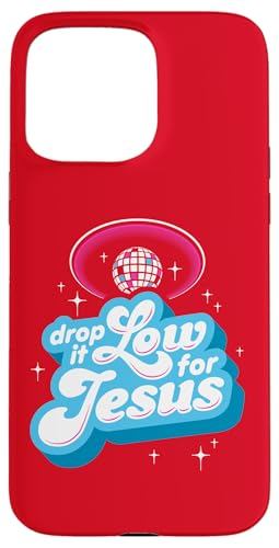 Coque iPhone 15 Pro Max Jésus Drop it Low - Protection antichoc chrétienne pour smartphone Apple
