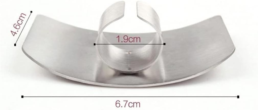 Finger Hand Protector Stainless Steel Slice Shield 1/2 Guard Cut Protect Safe Use Home Kitchen Cooking Tool