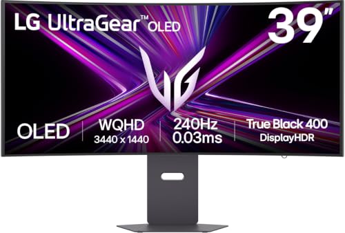 LG Ultragear 39GX900A-B.AEU (39 Zoll) 21:9 Curved 800R UWQHD OLED Gaming-Monitor 240Hz AMD FreeSync Premium Pro DisplayHDR True Black 400 2X HDMI 2.1 Schwarz