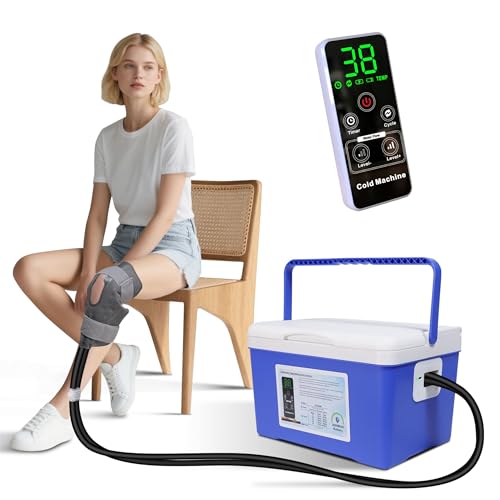Cold Therapy Machine, Built-in 3000mAh Battery, Cold Therapy for Knee Replacement, Ice Machine for Knee After Surgery, Cryotherapy Systems Suitable for Home use,