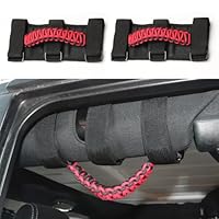 KOLOME Haltegriffe Kompatibel für Wrangler JK YJ TJ CJ JK JL JLU Auto Griffe Rollbügel Haltegriffe (Rot)