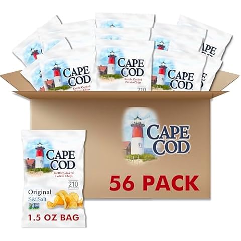 Cape Cod Potato Chips, Original Kettle Cooked Chips, Snack Bags 1.5 Oz (56 count) Cover