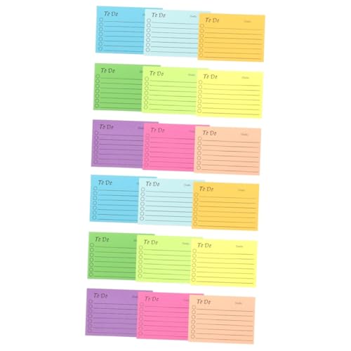 Notes autocollantes fluorescentes avec lignes pour bloc-notes ligné de 18 pièces