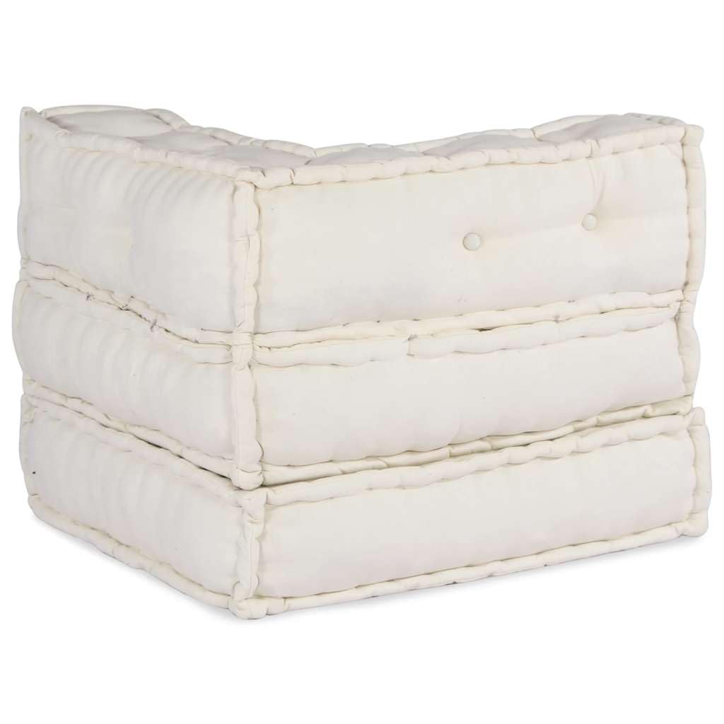 SYDE Sofá Modular Crema 70x70x54 Tela | Relleno de espuma, algodón suave, diseño versátil, para sala, porche o juegos
