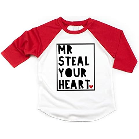 Bump and Beyond Designs Boys Valentine's Day Shirt, Mr. Steal Your Heart (Red 4T) Cover