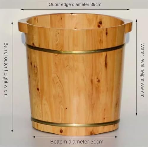 Spa de pies de madera tipo barril para adultos miniatura 2