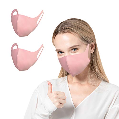 Cotton Cloth Mask (adult2pcs pink)2Pcs Lightweight Face Masks Cover