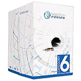 CAT6 Plenum Cable 1000ft (CMP) | Bulk Ethernet Cable 1000ft | 23 AWG, 550MHz 4Pair UTP 10GB Internet Cable | Quality Tested Ideal for Networking & Stable Performance (White) – Smartech Cables