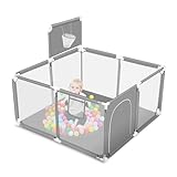 ベビーサークル メッシュ ベビーゲート 128*128*66cm