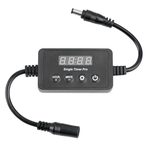 NICREW LED Timer with 2.1mm/2.5mm Plug, Single Channel Programmable Digital Controller for 0-30V DC...