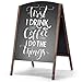 Produktbild DREAMADE Kundenstopper mit Holzrahmen, Werbetafel Aufsteller Beidseitig, Kreidetafel Klappbar, Gehwegaufsteller (80 x 45 x 6 cm)