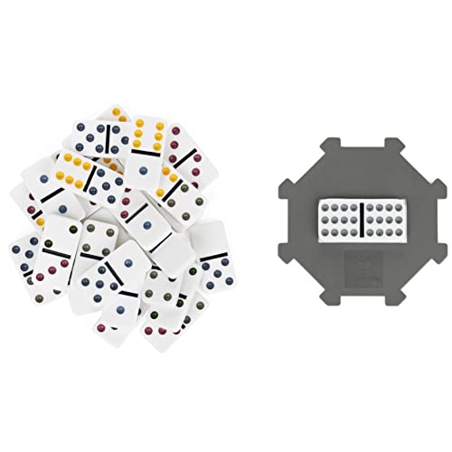 Spin Master Games Double Twelve Dominoes Set In Storage Tin, For Families And Kids Ages 8 And Up #TOP1