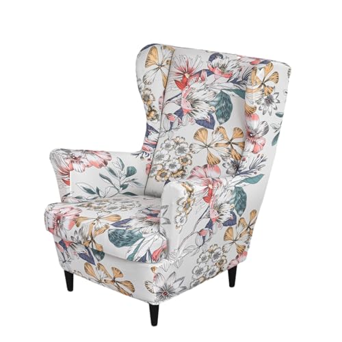 Funda de sillón orejero con estampado exclusivo y protector textil de sofá 2