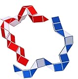 Snake Speed Cube Puzzle Fidget Cube Toy 2PCS Twisty Puzzle Twist Magic Ruler Cube Christmas Gifts Stocking Stuffers Easter Basket fillers