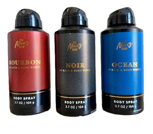 Bath & Body Works The Men's Shop Body Spray - Pack of 3 (Bourbon, Noir, Ocean) - image 1