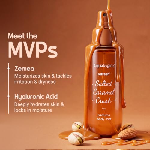 Aqualogica Refresh+ Perfume Body Mist - Salted Caramel Crush 150 ml - Image 8