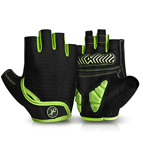 MOREOK Cycling Gloves Bike Gloves for Men/Women-[5MM Gel Pad] Half Finger Bicycle Biking Gloves for Cycling/Weight Lifting/Gym/Motorcycle/Outdoor Sports