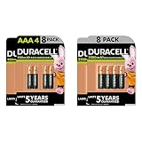 Duracell Rechargeable AAA 900 mAh Micro Akku Batterien HR03, 8er Pack [Amazon exklusiv] & Rechargeable AA 2500 mAh Mignon Akku Batterien HR6, 8er Pack [Amazon exklusiv]