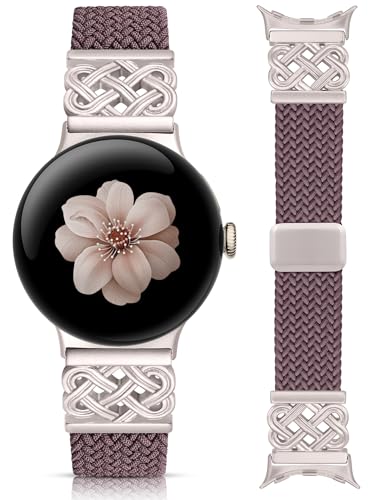 Minyee �ґg���C�o���h Google Pixel Watch 4 3 41mm/Pixel Watch 2/1�Ή� �����p �h���b�V�[�P���g�m�b�g ���^���f�U�C�i�[ �t�@���V�[ �L�k�� �X�|�[�c�X�g���b�v �_�X�e�B���x���_�[/�X�^�[���C�g