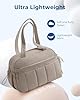 BAGSMART Womens Gym Bag 24L Weekend Travel Bag with Wet Pocket, Underseat Cabin Bag for EasyJet, Carry on for Ryanair with Trolley Sleeve, Ultra Lightweight, Camel #4