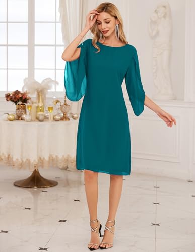 Image of GRACE KARIN Womens Formal Wedding Guest Dress 2026 Chiffon Cocktail Dress Mother of the Bride Dresses Midi Fashion Clothing