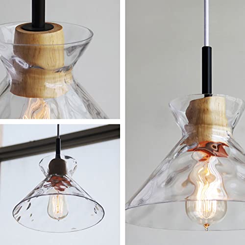 Lustre transparent postmoderne minimaliste au design ondulé haut de gamme - 4
