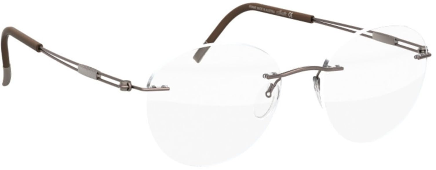 Silhouette Eyeglasses TNG 2018 Chassis Rimless 5521 6040 Coffee Brown